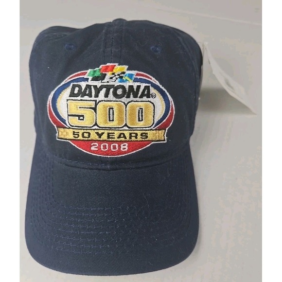 2008‎ 50 Years Daytona 500 Blue Adjustable Cap Hat NASCAR New with tag - Picture 1 of 7